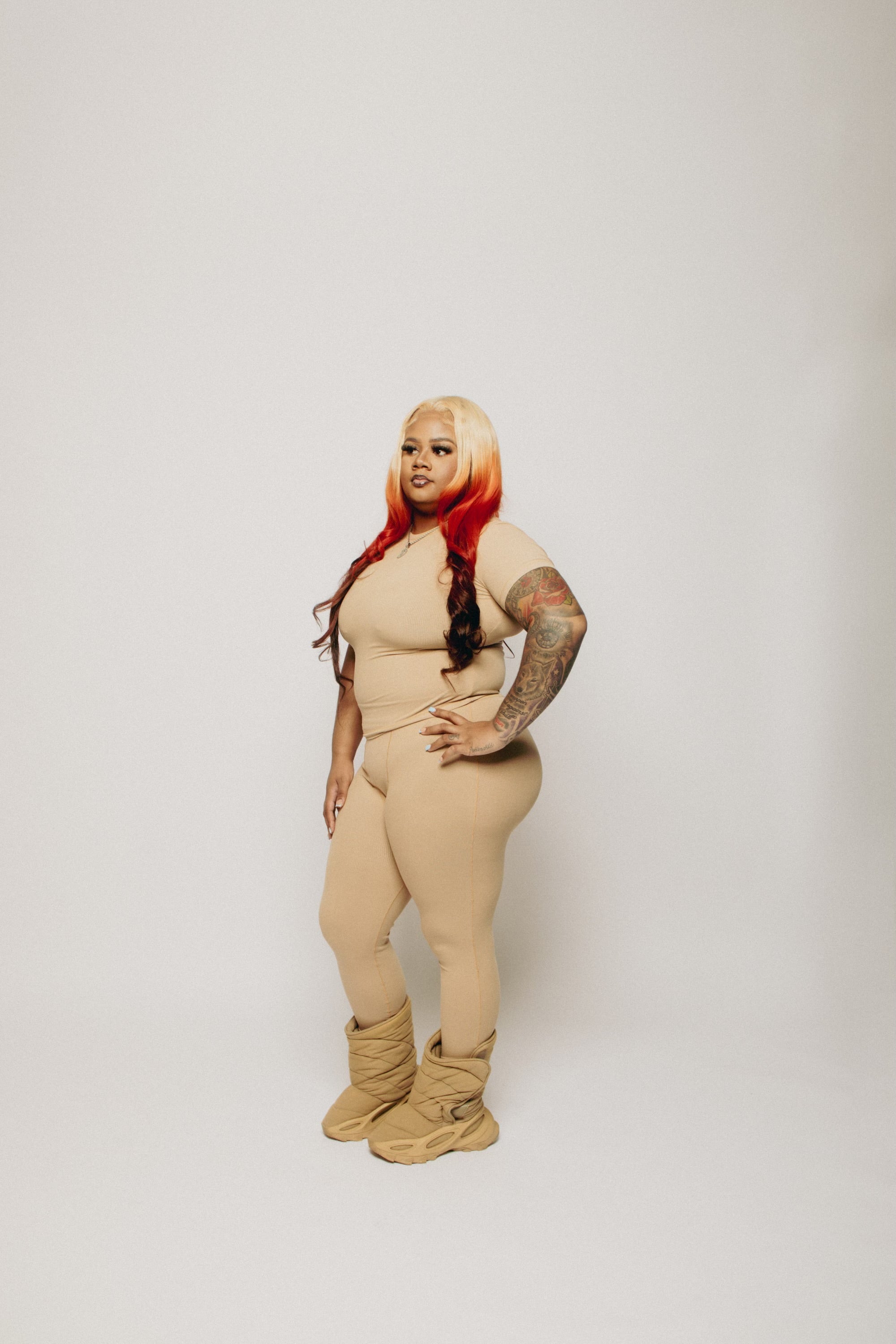 Ribbed Lounge Set : Caramel